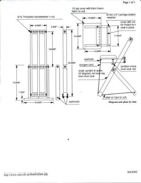 Observing Chair Design Drawing